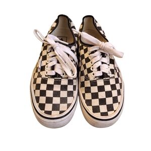 Vans Authentic Black White Checkered Low Top Sneakers Unisex W8 M6.5